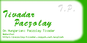 tivadar paczolay business card